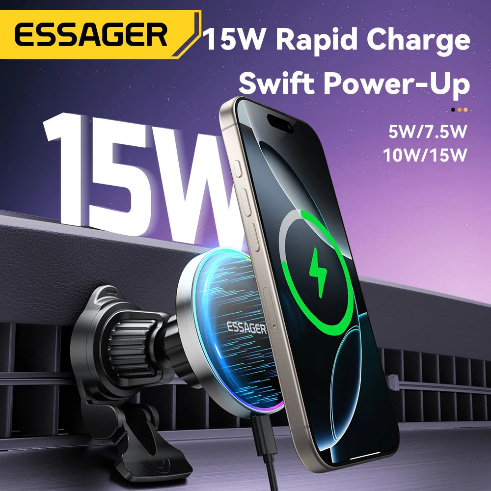 Magnetic Car Phone Holder Wireless Charger