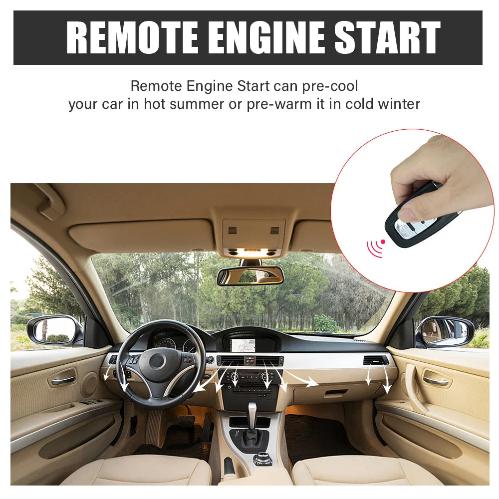 Keyless Entry System Remote Start Kit with Smartphone Control
