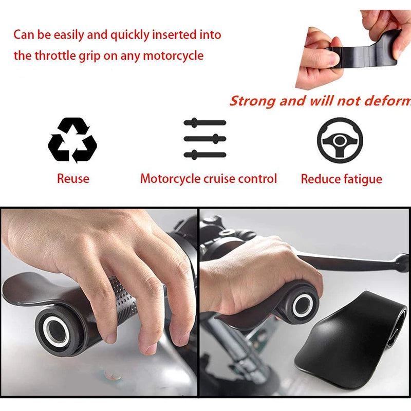 Motorcycle thumb throttle assist grip installed on handlebar