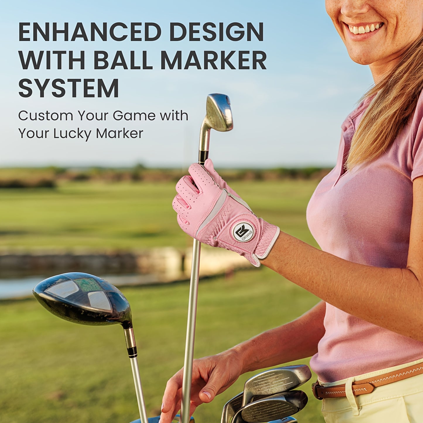 Women's Golf Gloves with a Ball Marker
