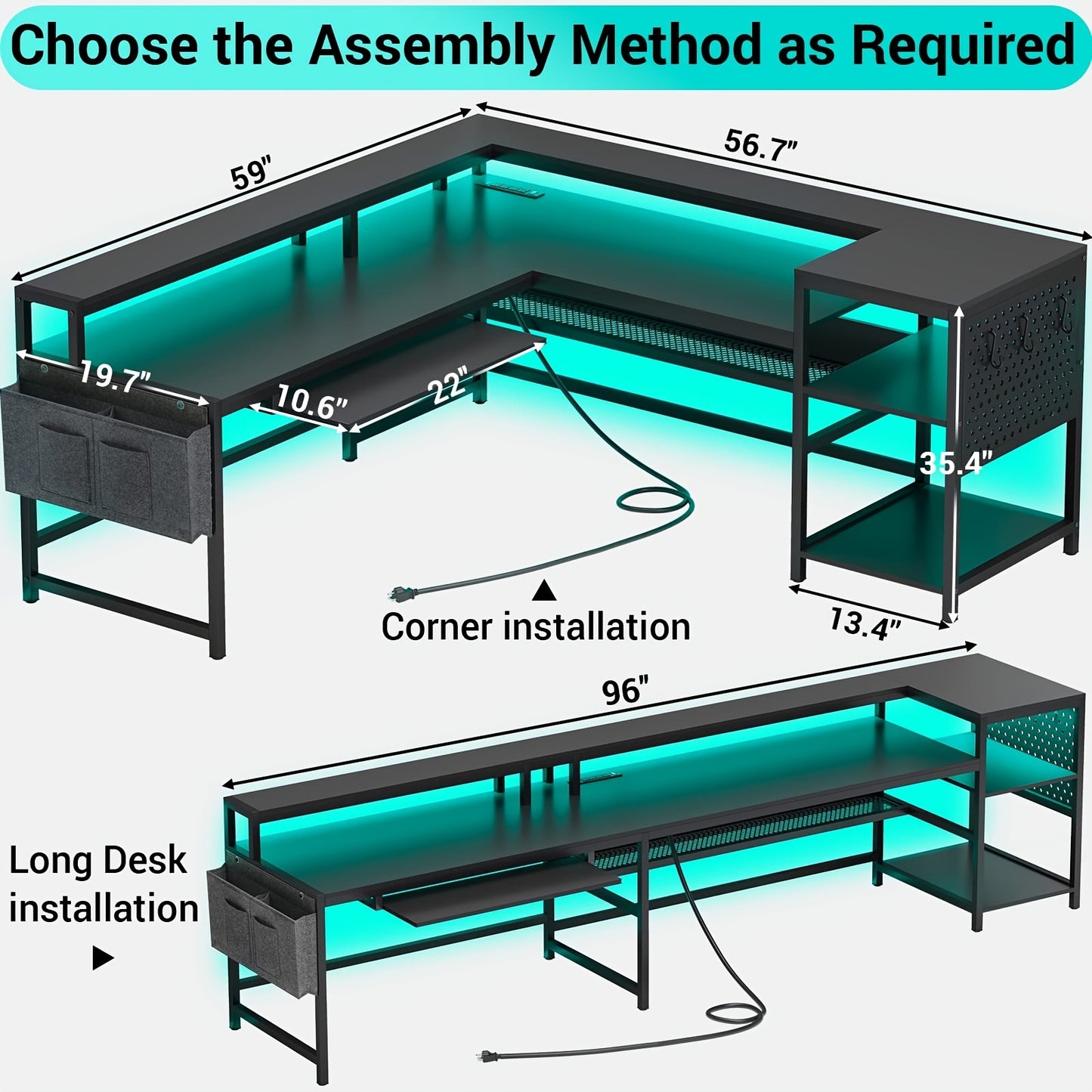 L Shaped Gaming Desk