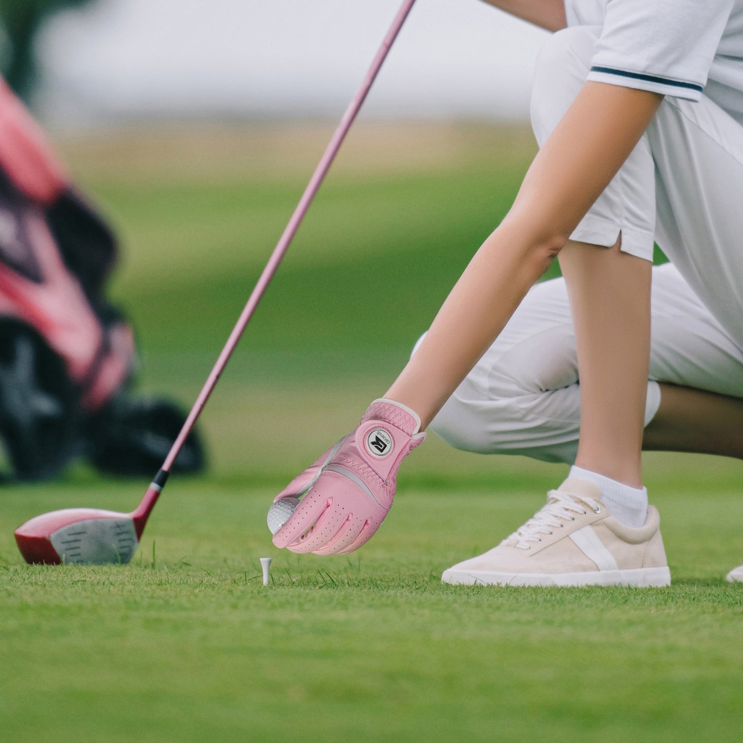 Women's Golf Gloves with a Ball Marker