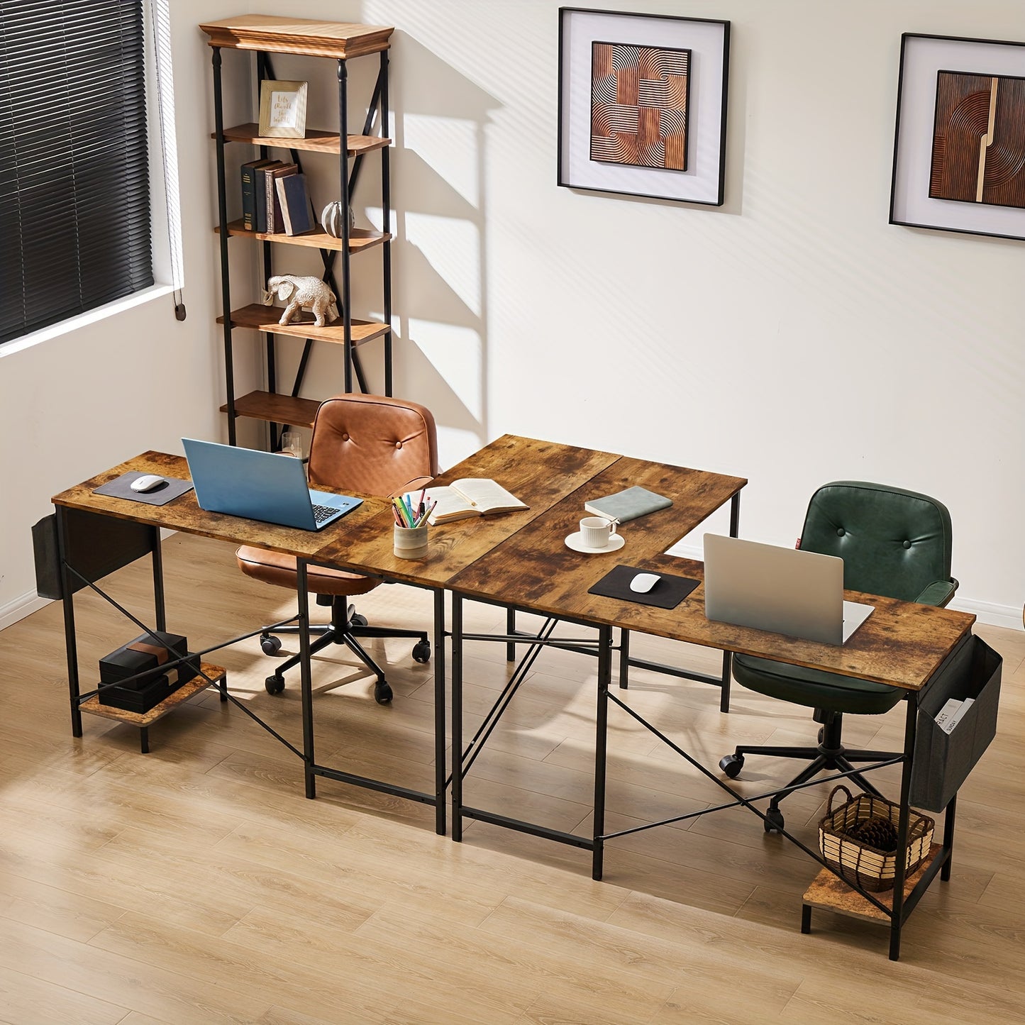 L-Shaped Wooden Gaming Desk