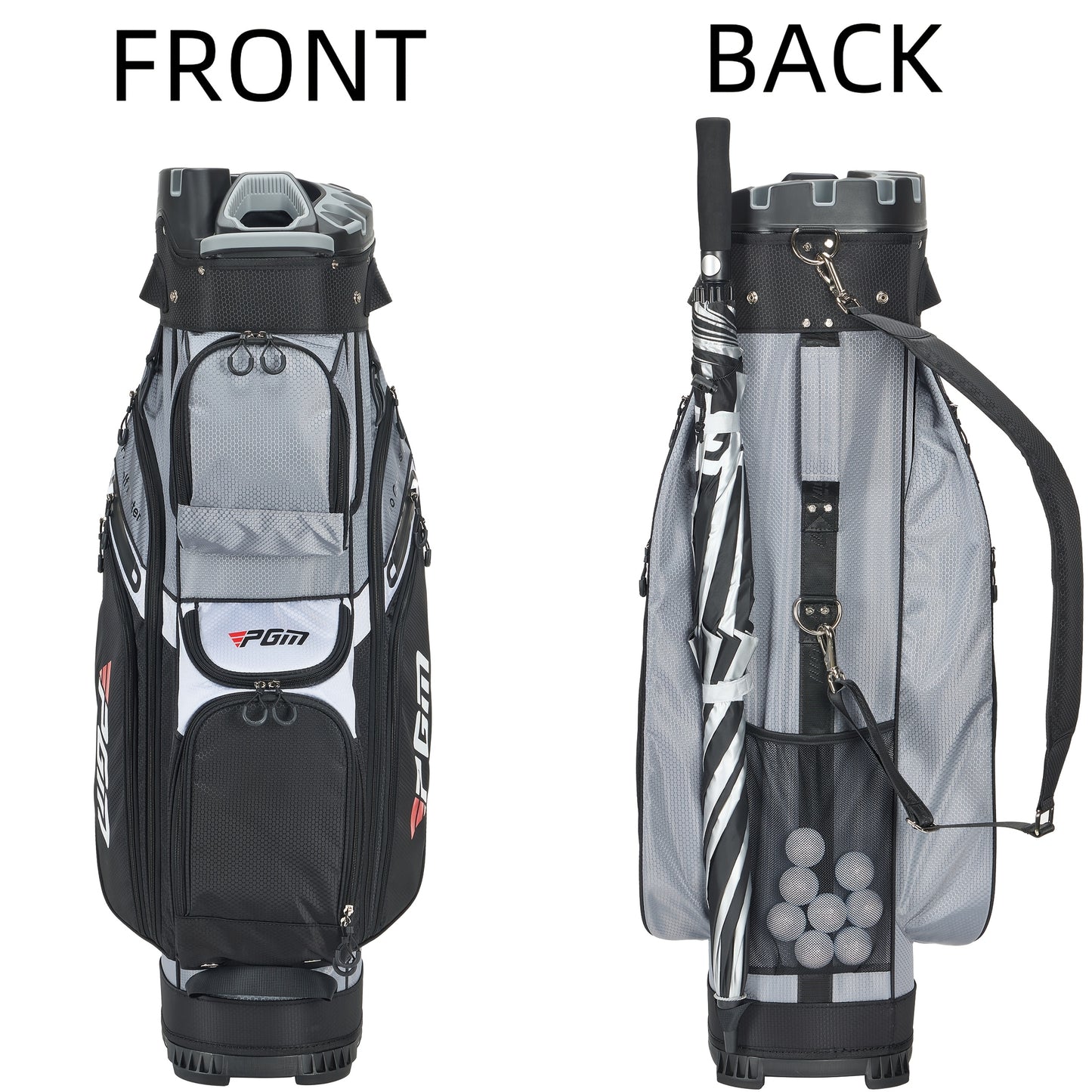 Heavy-Duty Golf Cart Bag with 14-Way Silent Top Divider System