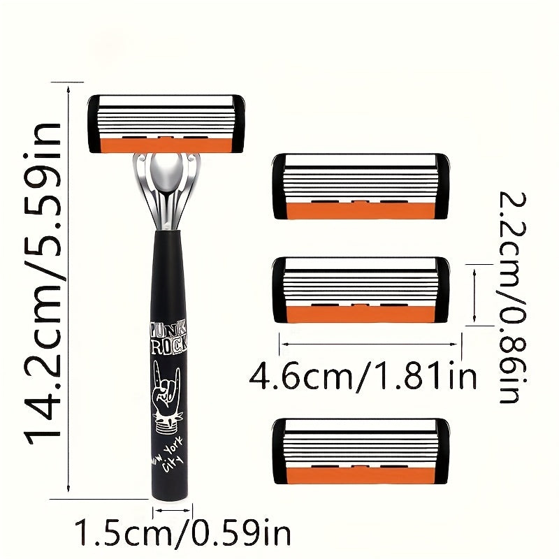 Premium Razor Set - Ultra-Sharp 6 Blades Interchangeable Heads