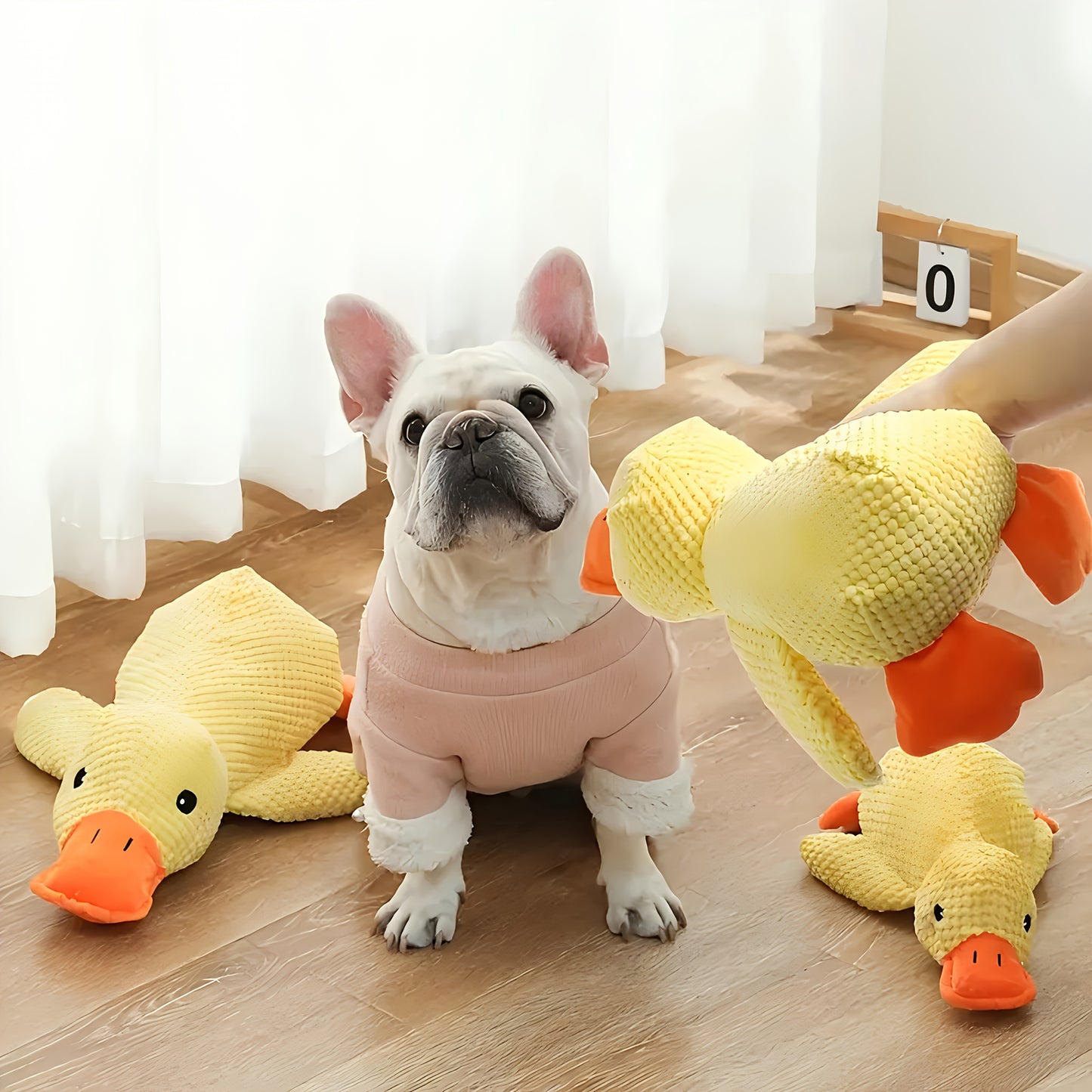 Plush Duck Dog Toy with Squeaker