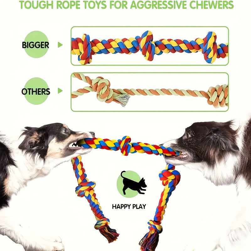 Heavy duty dog chew toy set for active dogs