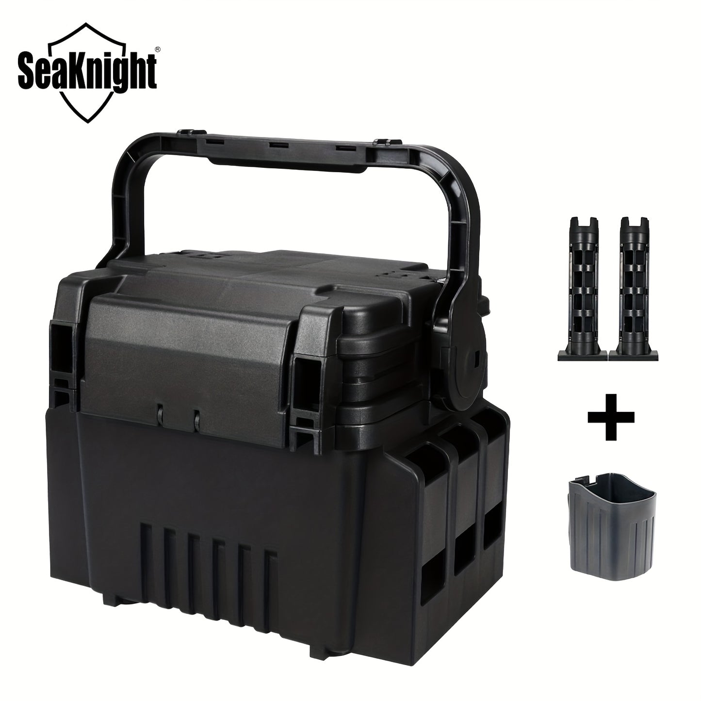 Fishing Tackle Box with Rod Holders