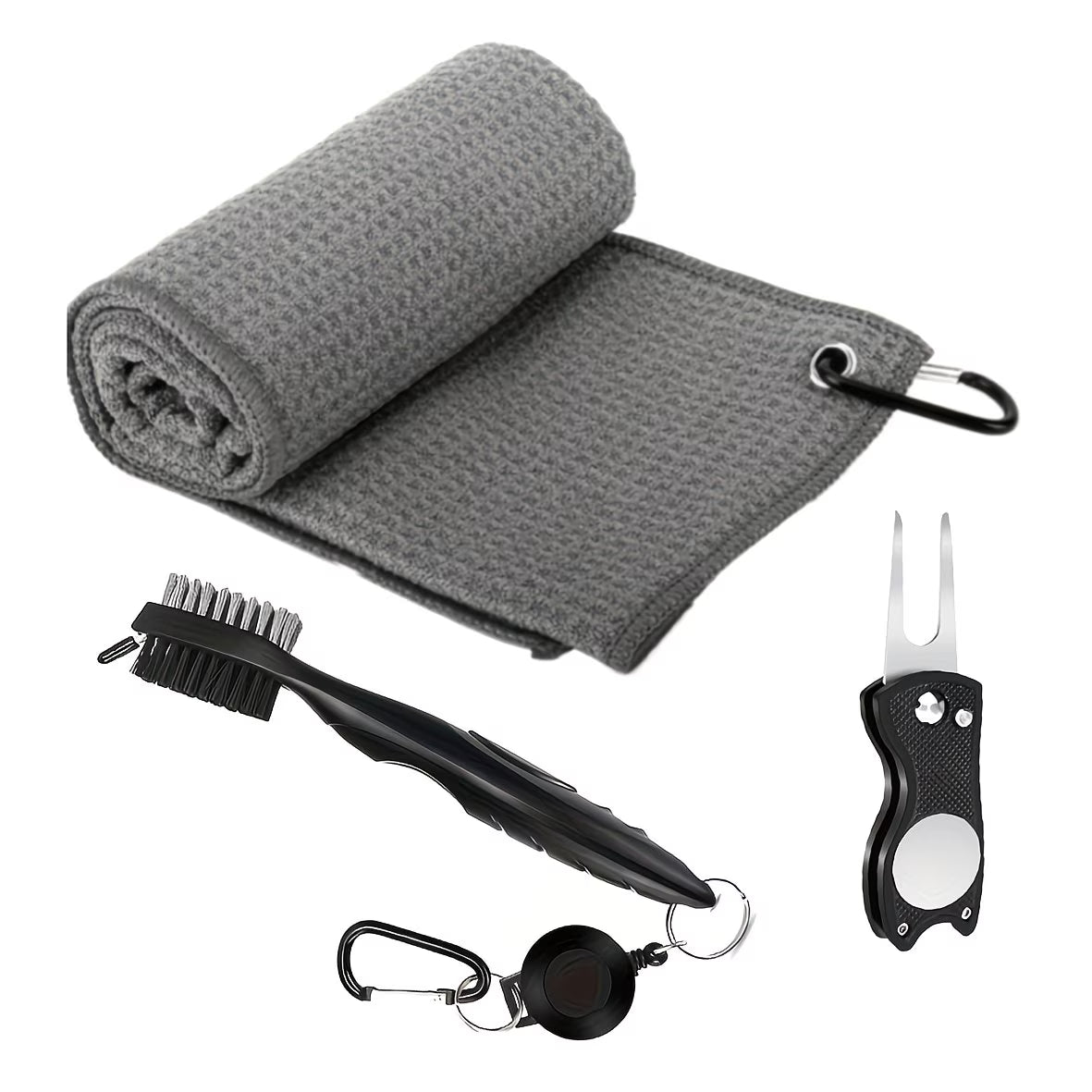 Golf Club Brush and Towel Cleaner Kit
