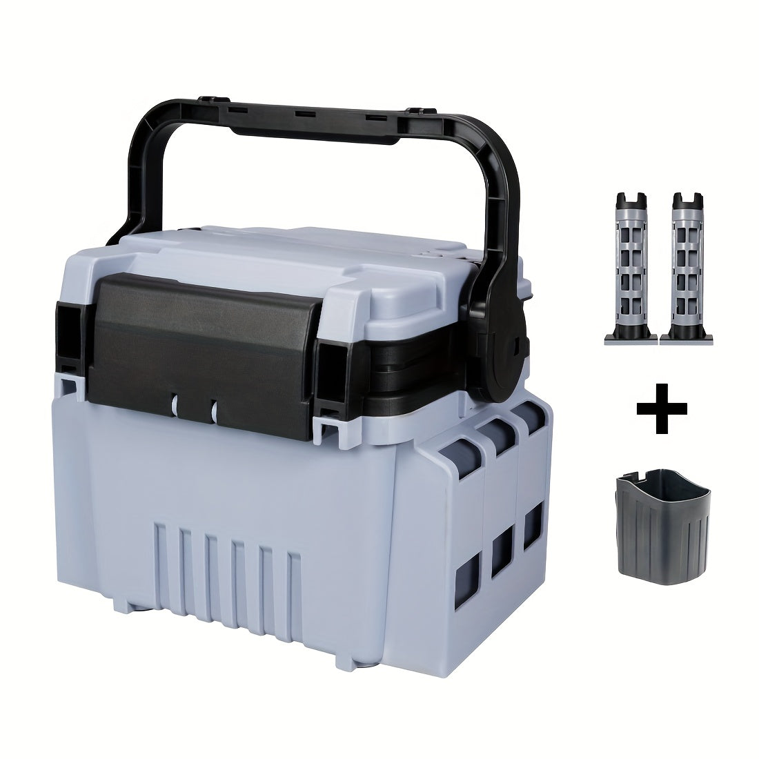 Fishing Tackle Box with Rod Holders